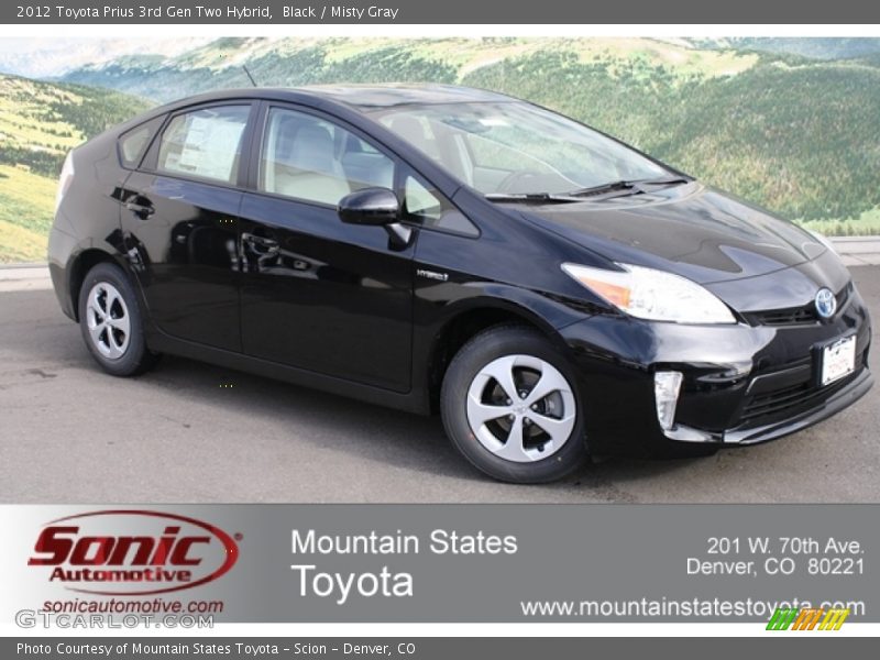 Black / Misty Gray 2012 Toyota Prius 3rd Gen Two Hybrid