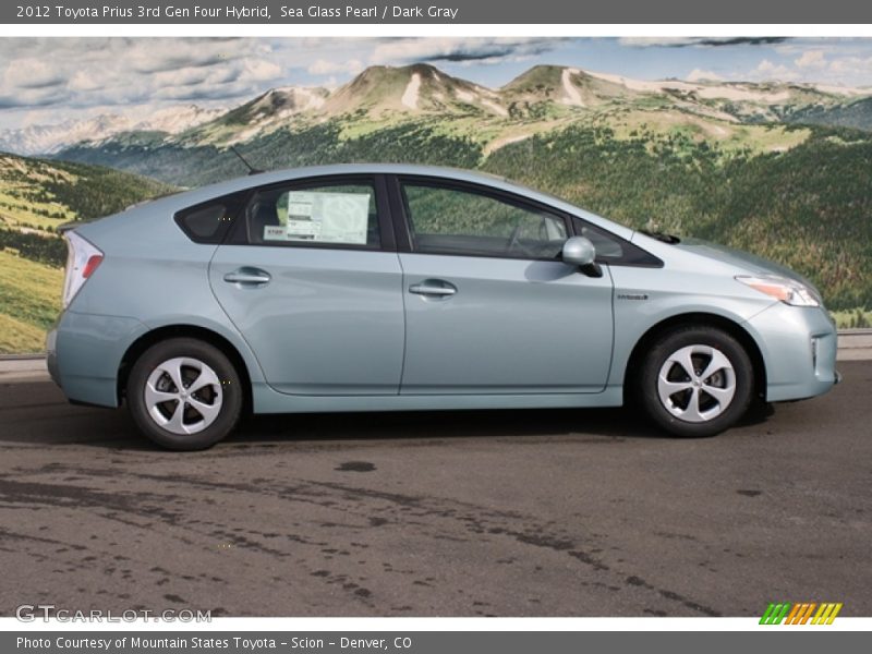 Sea Glass Pearl / Dark Gray 2012 Toyota Prius 3rd Gen Four Hybrid