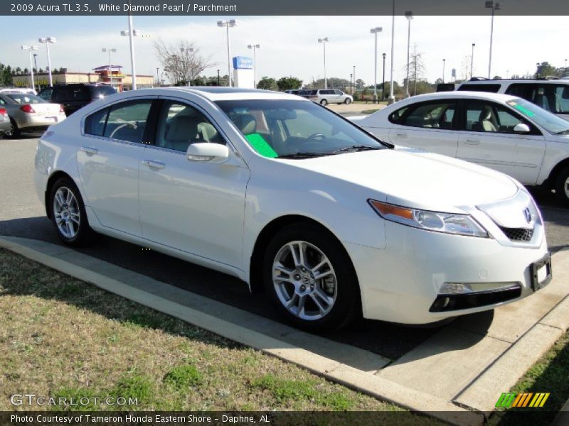 White Diamond Pearl / Parchment 2009 Acura TL 3.5