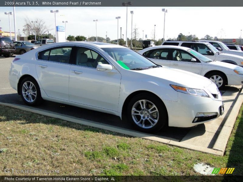 White Diamond Pearl / Parchment 2009 Acura TL 3.5