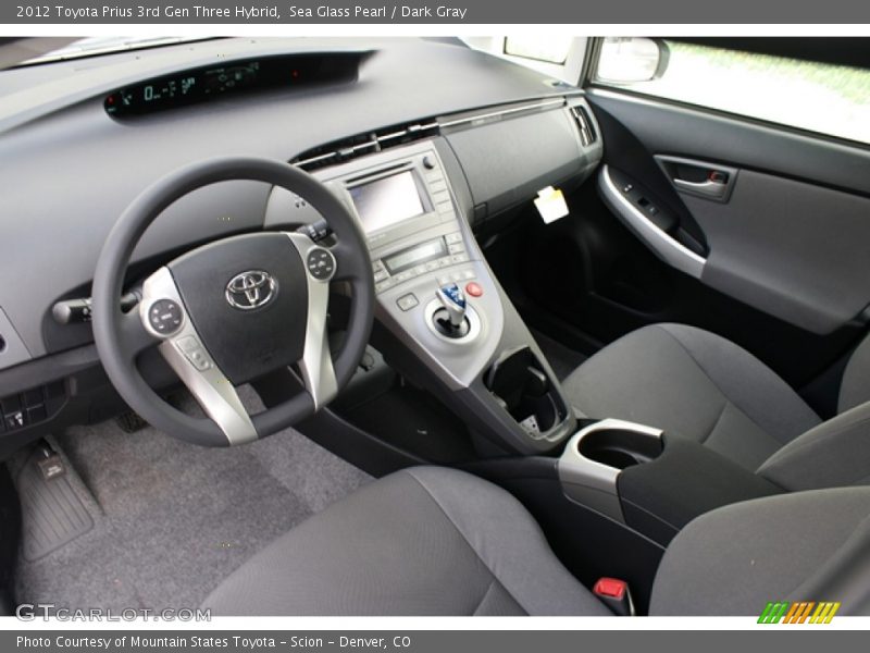 Sea Glass Pearl / Dark Gray 2012 Toyota Prius 3rd Gen Three Hybrid