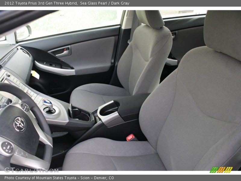 Sea Glass Pearl / Dark Gray 2012 Toyota Prius 3rd Gen Three Hybrid