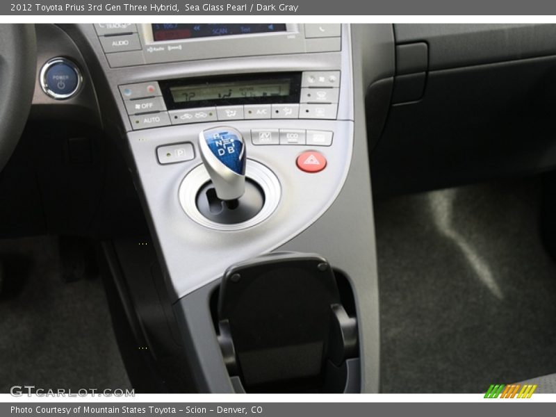 Sea Glass Pearl / Dark Gray 2012 Toyota Prius 3rd Gen Three Hybrid