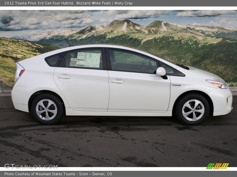Blizzard White Pearl / Misty Gray 2012 Toyota Prius 3rd Gen Four Hybrid