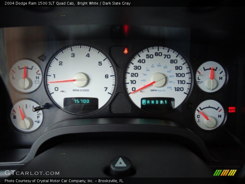 Bright White / Dark Slate Gray 2004 Dodge Ram 1500 SLT Quad Cab