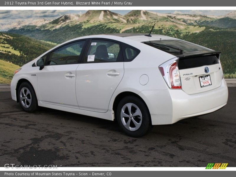 Blizzard White Pearl / Misty Gray 2012 Toyota Prius 3rd Gen Four Hybrid