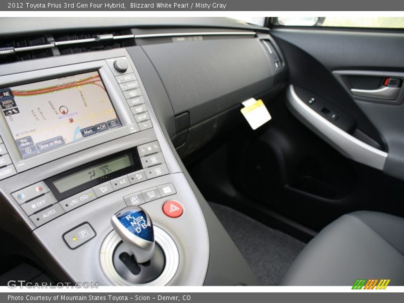 Blizzard White Pearl / Misty Gray 2012 Toyota Prius 3rd Gen Four Hybrid