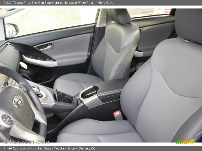 Blizzard White Pearl / Misty Gray 2012 Toyota Prius 3rd Gen Four Hybrid