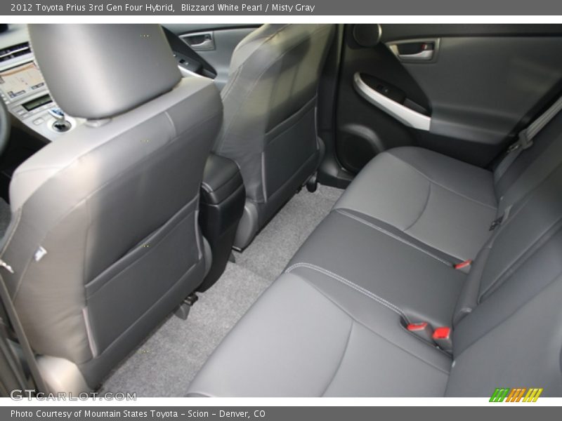 Blizzard White Pearl / Misty Gray 2012 Toyota Prius 3rd Gen Four Hybrid