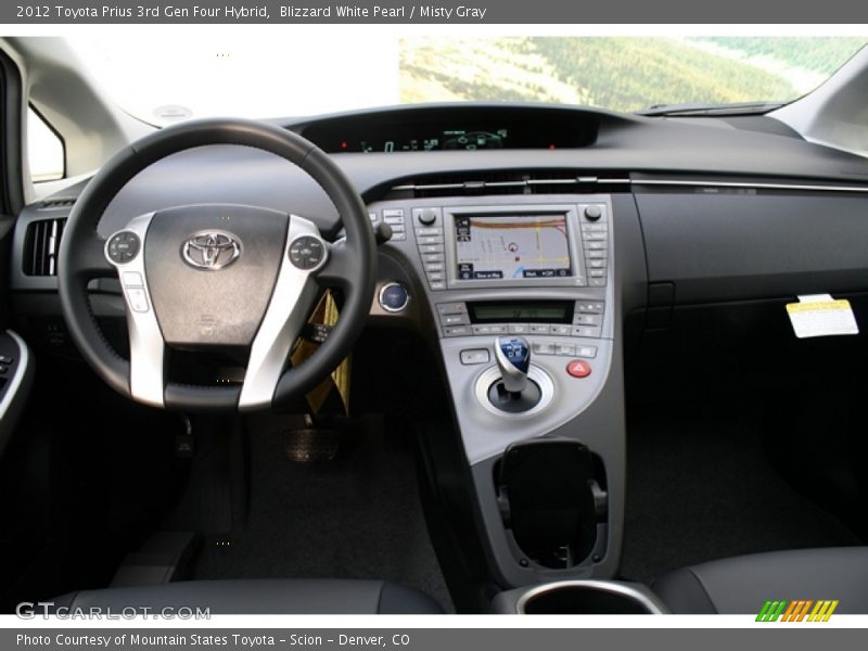 Blizzard White Pearl / Misty Gray 2012 Toyota Prius 3rd Gen Four Hybrid