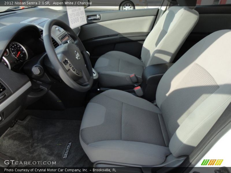 Aspen White / Charcoal 2012 Nissan Sentra 2.0 SR