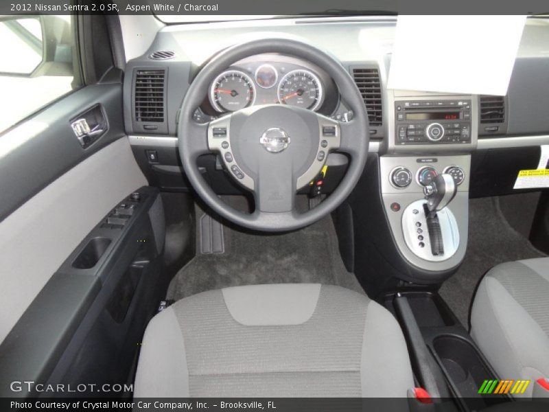 Aspen White / Charcoal 2012 Nissan Sentra 2.0 SR