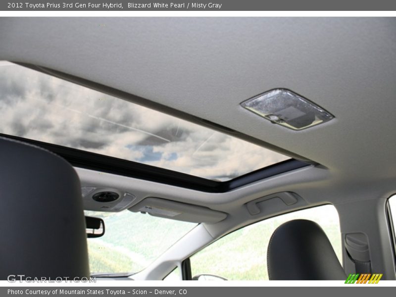 Blizzard White Pearl / Misty Gray 2012 Toyota Prius 3rd Gen Four Hybrid