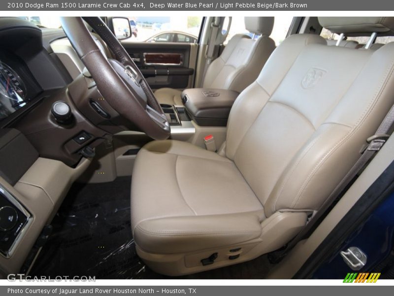 Deep Water Blue Pearl / Light Pebble Beige/Bark Brown 2010 Dodge Ram 1500 Laramie Crew Cab 4x4