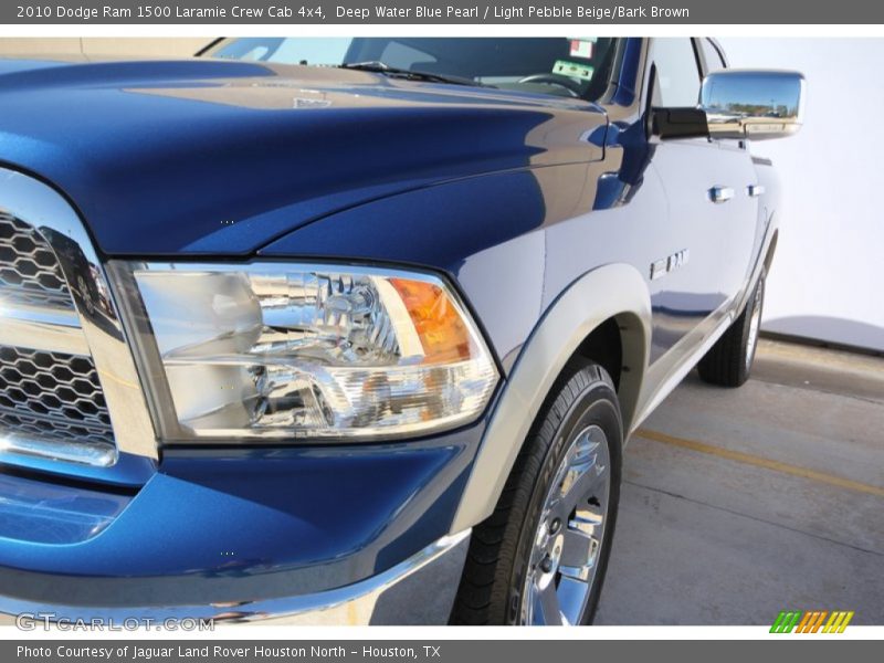 Deep Water Blue Pearl / Light Pebble Beige/Bark Brown 2010 Dodge Ram 1500 Laramie Crew Cab 4x4