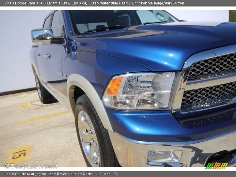 Deep Water Blue Pearl / Light Pebble Beige/Bark Brown 2010 Dodge Ram 1500 Laramie Crew Cab 4x4