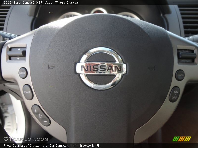 Aspen White / Charcoal 2012 Nissan Sentra 2.0 SR