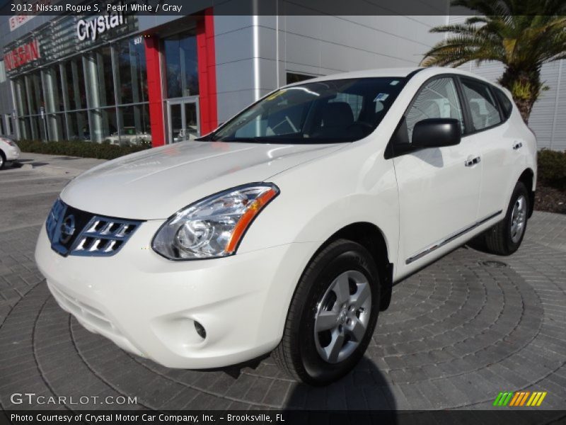 Pearl White / Gray 2012 Nissan Rogue S