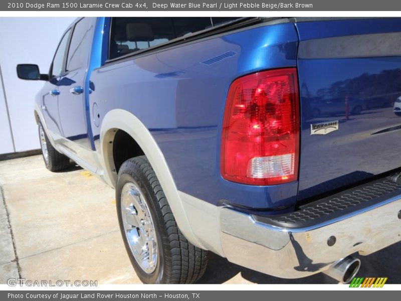 Deep Water Blue Pearl / Light Pebble Beige/Bark Brown 2010 Dodge Ram 1500 Laramie Crew Cab 4x4