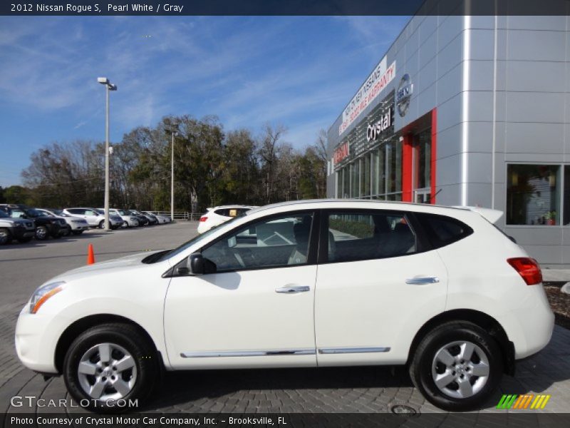Pearl White / Gray 2012 Nissan Rogue S