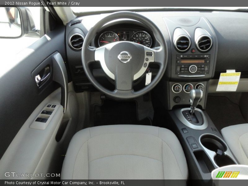 Pearl White / Gray 2012 Nissan Rogue S