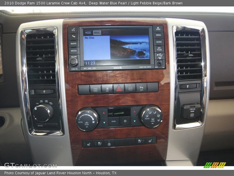 Deep Water Blue Pearl / Light Pebble Beige/Bark Brown 2010 Dodge Ram 1500 Laramie Crew Cab 4x4