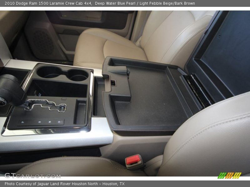 Deep Water Blue Pearl / Light Pebble Beige/Bark Brown 2010 Dodge Ram 1500 Laramie Crew Cab 4x4