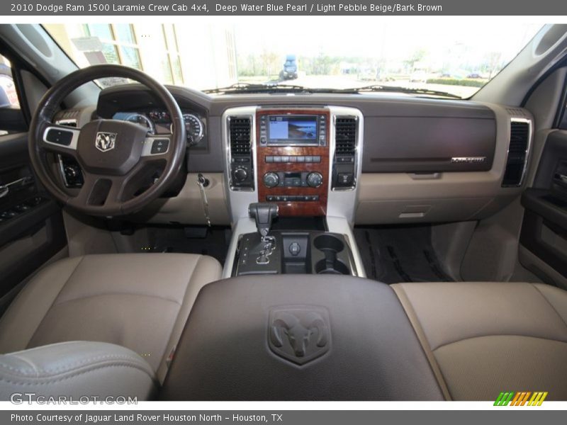 Deep Water Blue Pearl / Light Pebble Beige/Bark Brown 2010 Dodge Ram 1500 Laramie Crew Cab 4x4