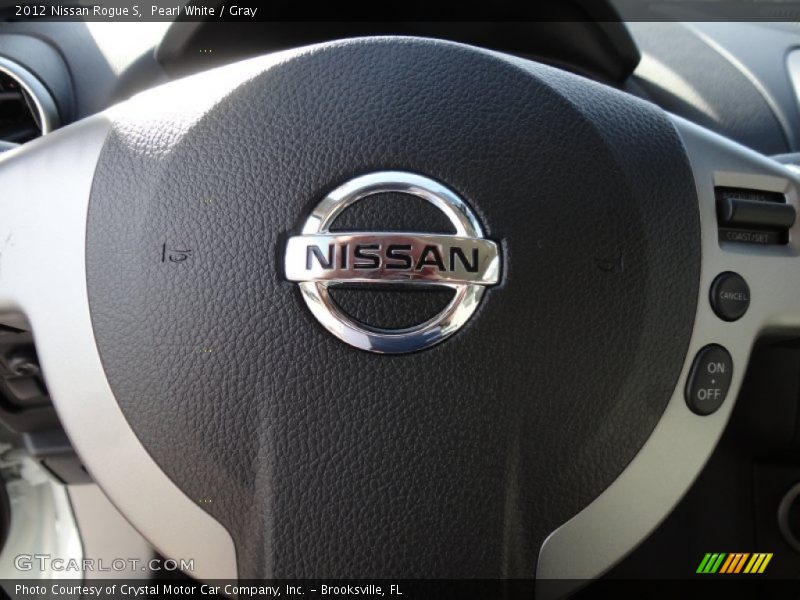 Pearl White / Gray 2012 Nissan Rogue S