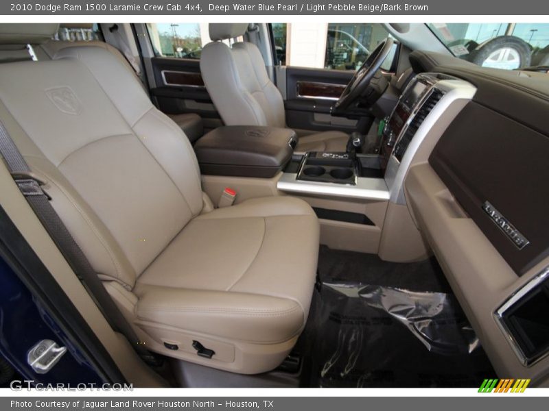Deep Water Blue Pearl / Light Pebble Beige/Bark Brown 2010 Dodge Ram 1500 Laramie Crew Cab 4x4