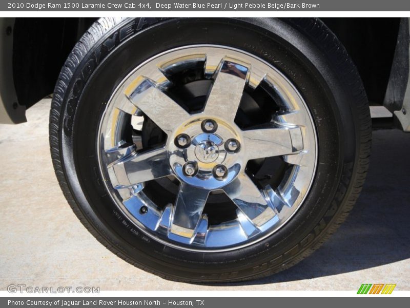 Deep Water Blue Pearl / Light Pebble Beige/Bark Brown 2010 Dodge Ram 1500 Laramie Crew Cab 4x4