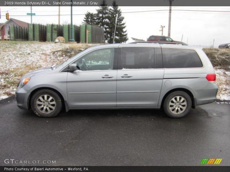 Slate Green Metallic / Gray 2009 Honda Odyssey EX-L