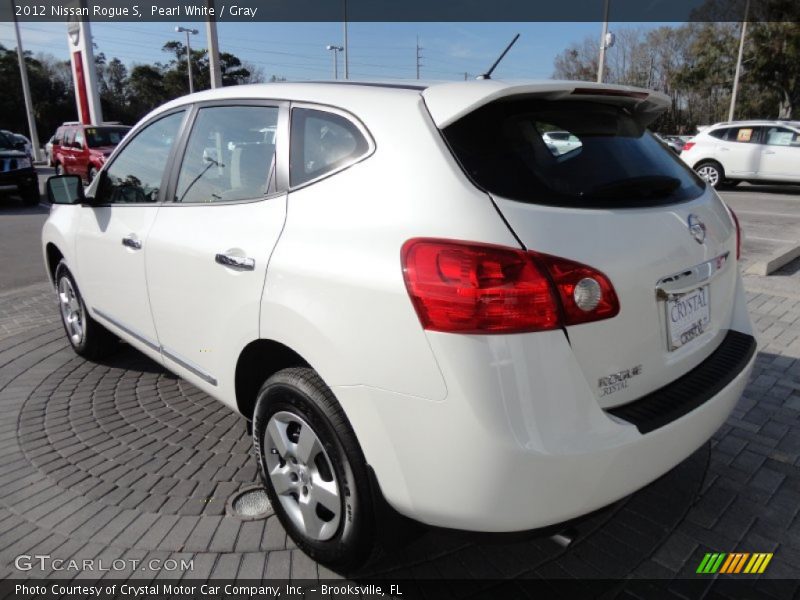 Pearl White / Gray 2012 Nissan Rogue S