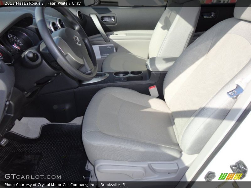 Pearl White / Gray 2012 Nissan Rogue S
