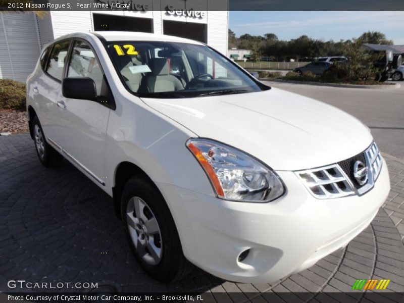 Pearl White / Gray 2012 Nissan Rogue S