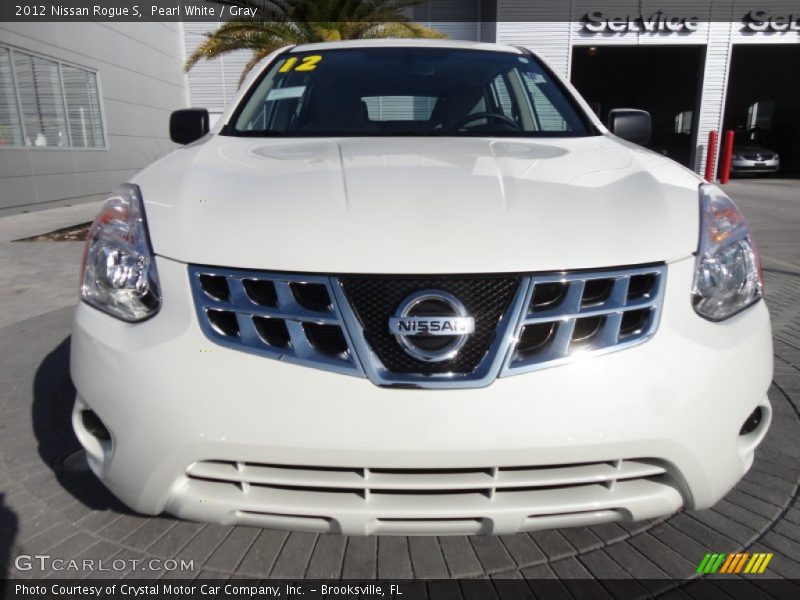 Pearl White / Gray 2012 Nissan Rogue S