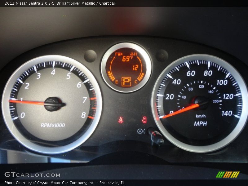 Brilliant Silver Metallic / Charcoal 2012 Nissan Sentra 2.0 SR