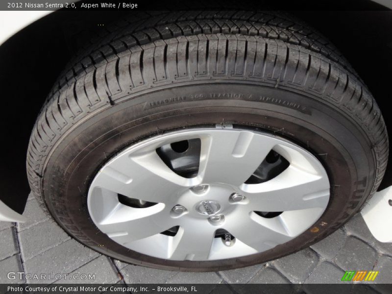 Aspen White / Beige 2012 Nissan Sentra 2.0