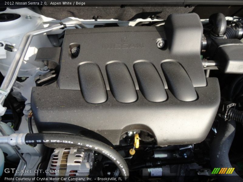Aspen White / Beige 2012 Nissan Sentra 2.0