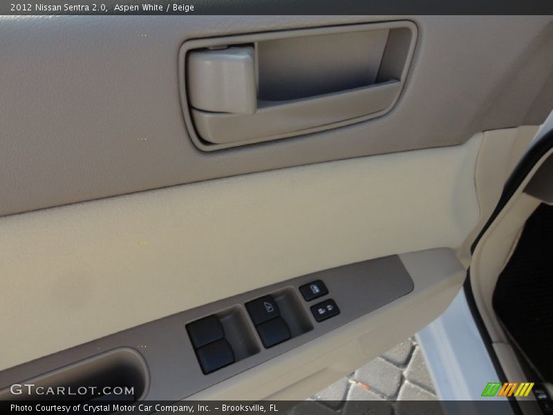 Aspen White / Beige 2012 Nissan Sentra 2.0