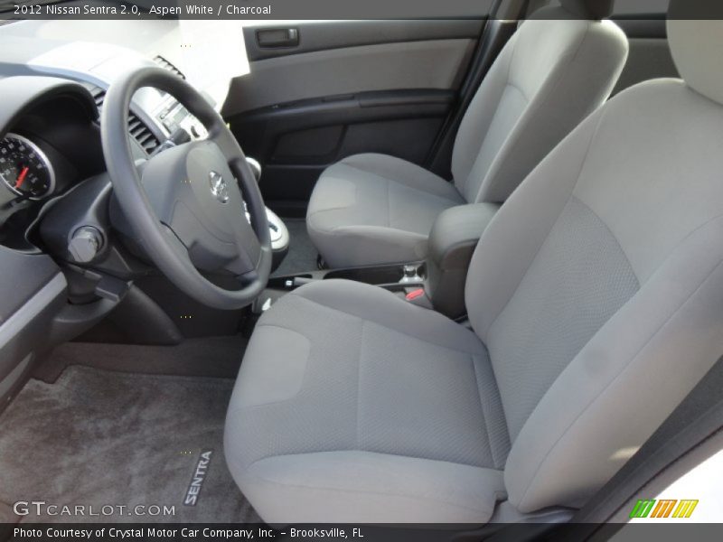 Aspen White / Charcoal 2012 Nissan Sentra 2.0