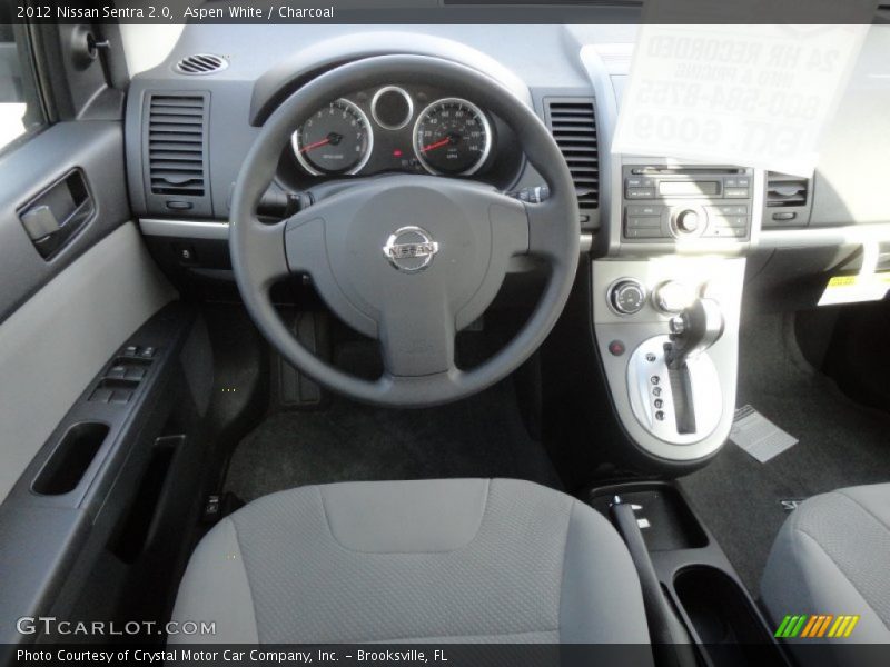 Aspen White / Charcoal 2012 Nissan Sentra 2.0