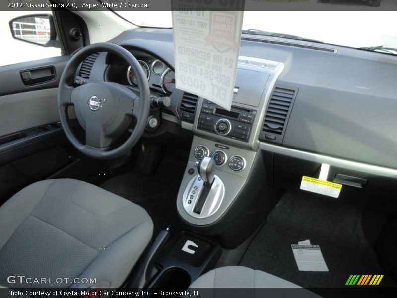 Aspen White / Charcoal 2012 Nissan Sentra 2.0