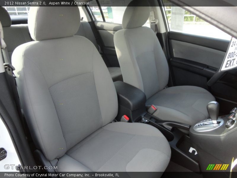 Aspen White / Charcoal 2012 Nissan Sentra 2.0