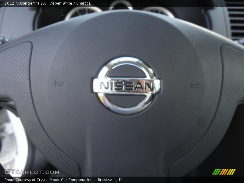 Aspen White / Charcoal 2012 Nissan Sentra 2.0