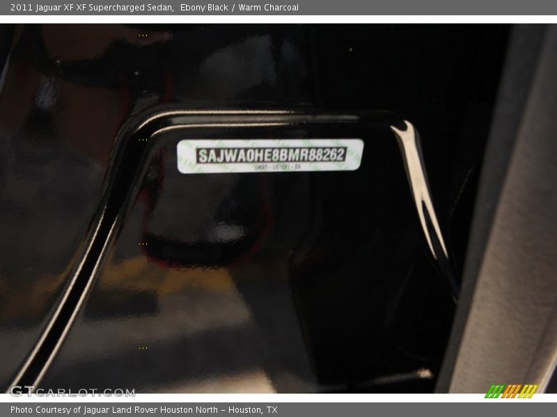 Ebony Black / Warm Charcoal 2011 Jaguar XF XF Supercharged Sedan