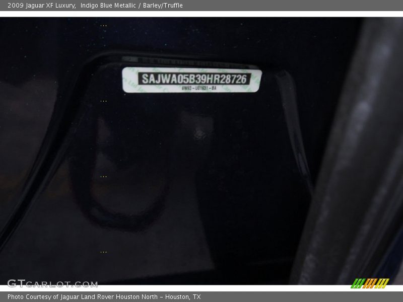 Indigo Blue Metallic / Barley/Truffle 2009 Jaguar XF Luxury