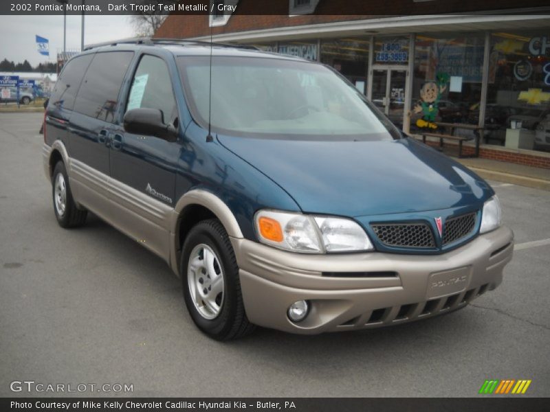 Dark Tropic Teal Metallic / Gray 2002 Pontiac Montana