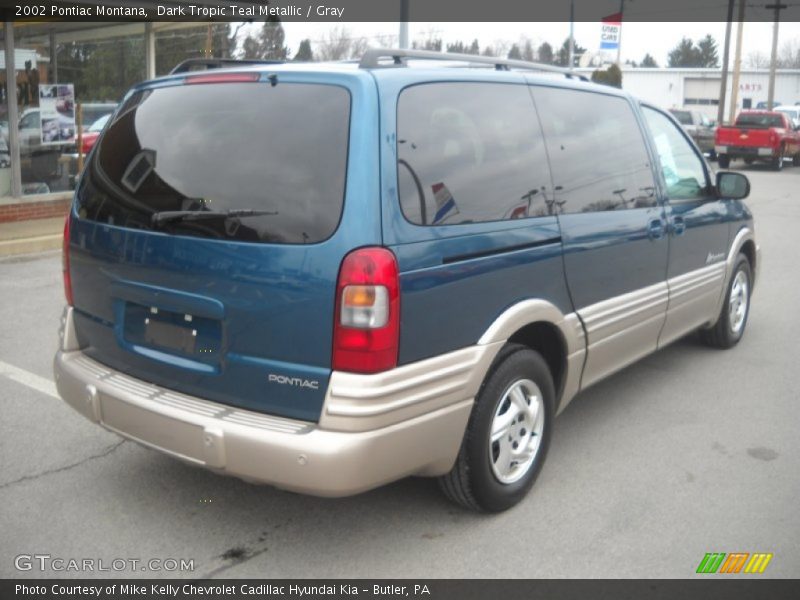 Dark Tropic Teal Metallic / Gray 2002 Pontiac Montana