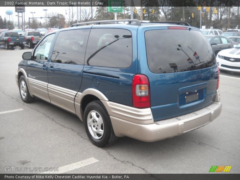 Dark Tropic Teal Metallic / Gray 2002 Pontiac Montana